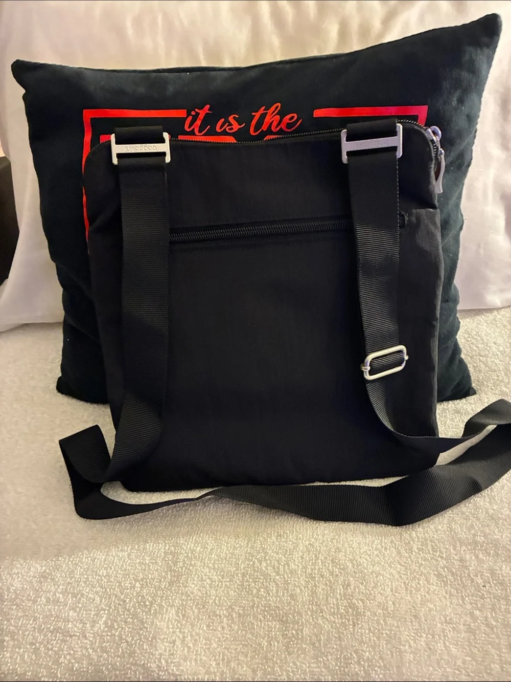 Baggallini Black Lightweight Crossbody Organizer; Can be Unisex